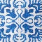 Square Blue Tile Block Print Tote Bag