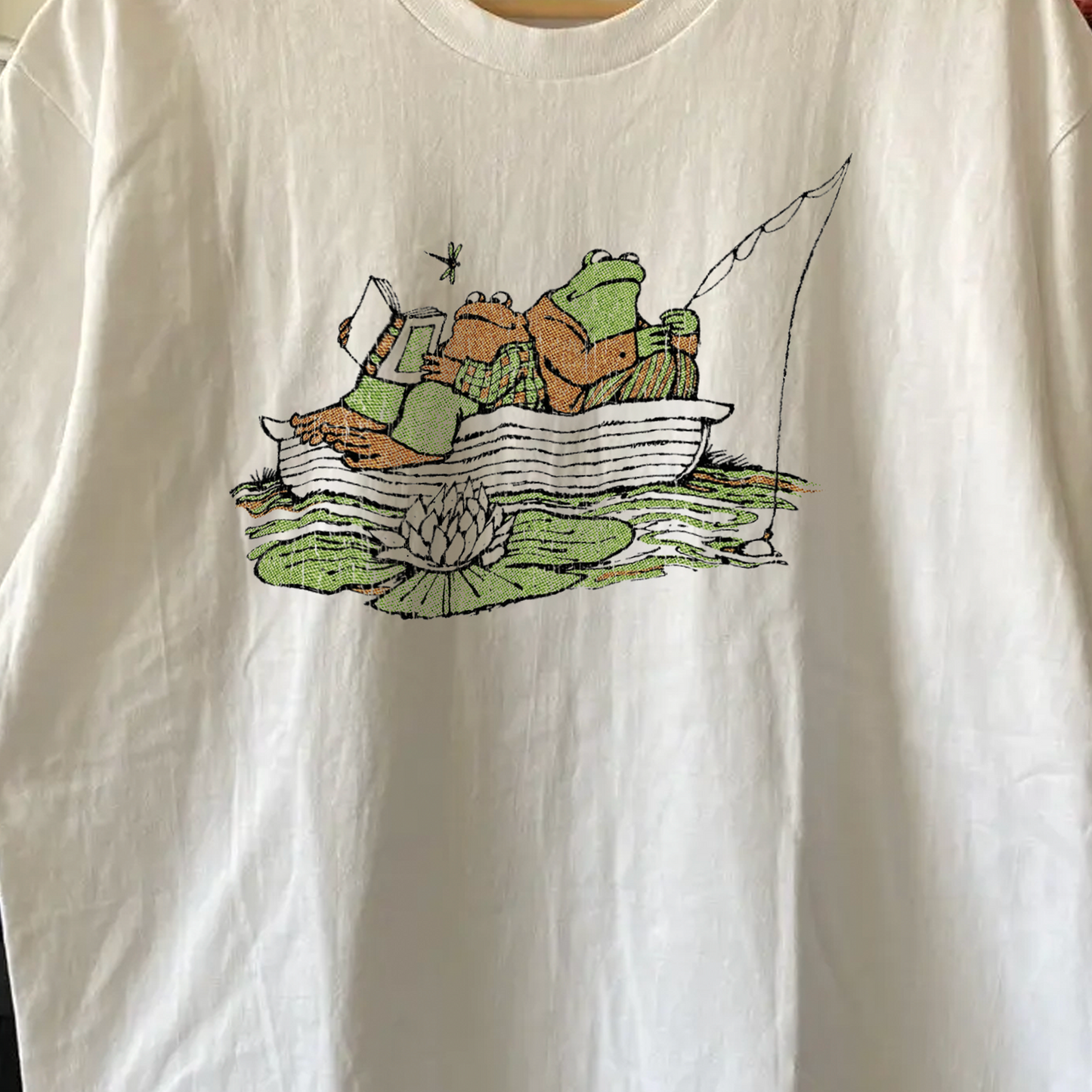 Rare Frog And Toad Washed White Tee
