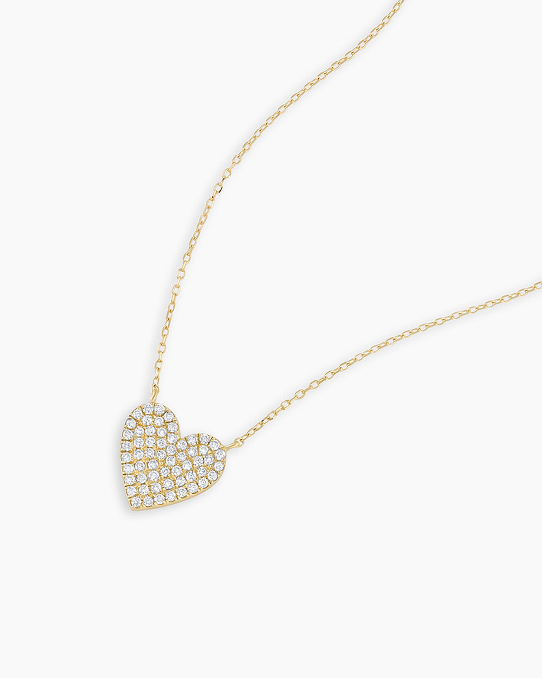 14K Diamond Pavé Heart Necklace