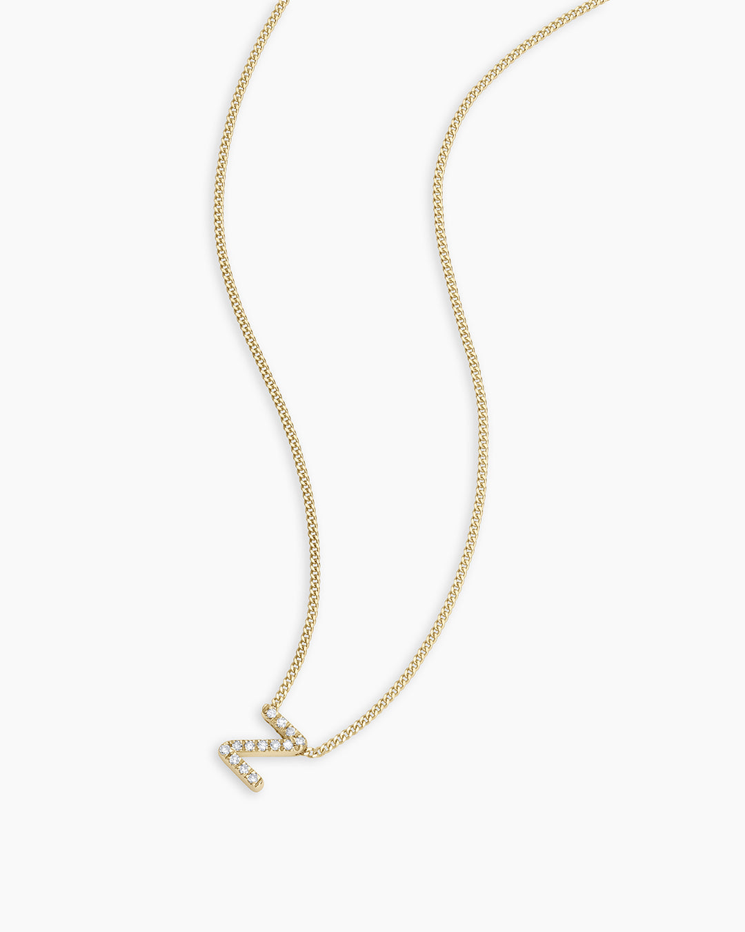14K Diamond Alphabet Necklace