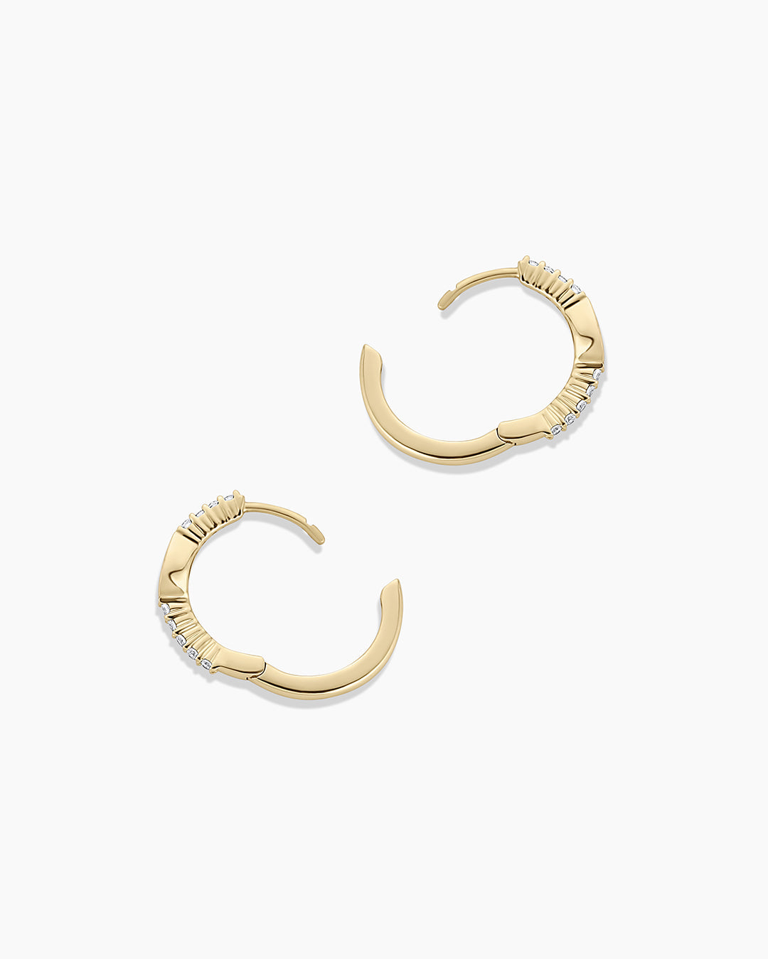 14K Lab Grown Diamond Pear Huggies