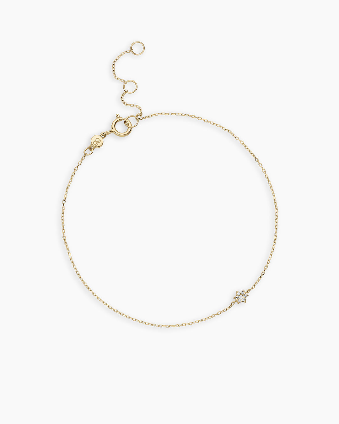 14K Diamond Star of David Bracelet