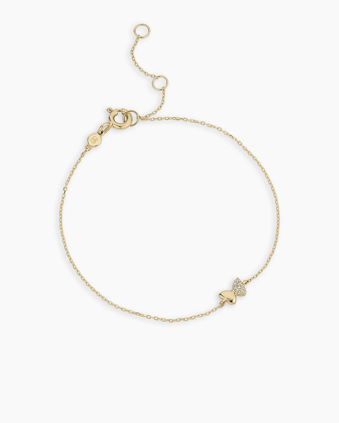 14K Diamond Bond Butterfly Bracelet