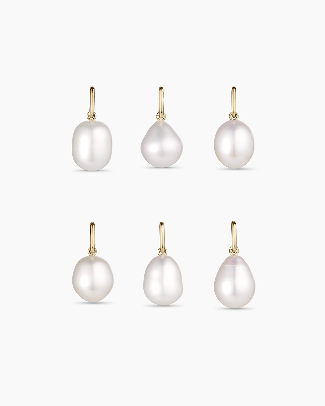 14K Gold Pearl Charm