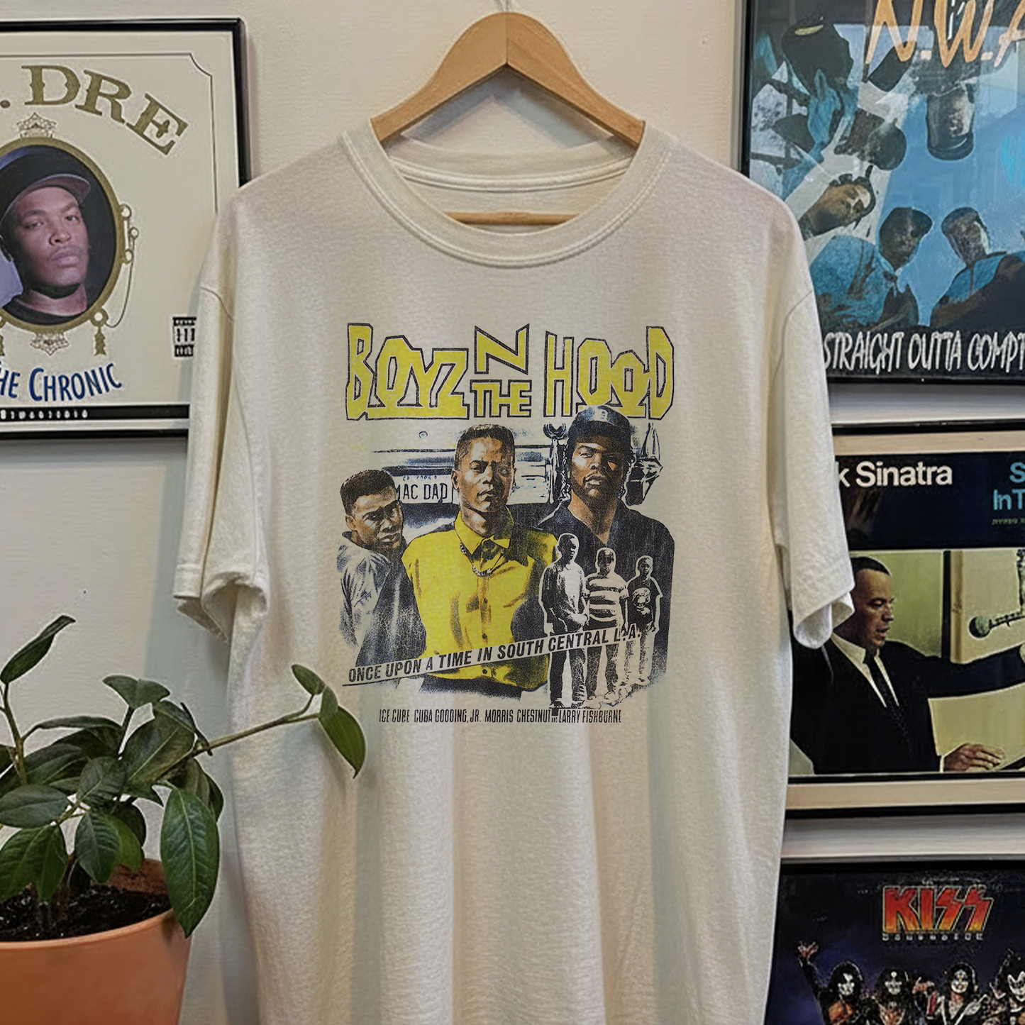 Rare Boyz N The Hood Washed White Tee