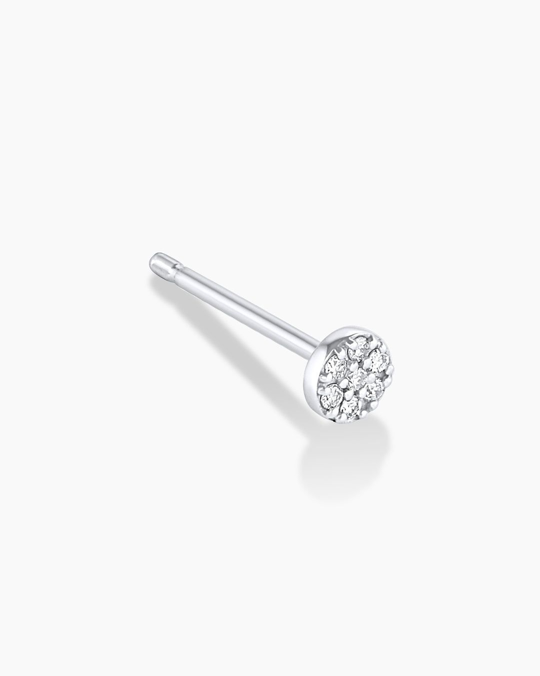 14K Diamond Pavé Single Stud