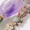 Gemstone And Glass Multistrand Bracelet