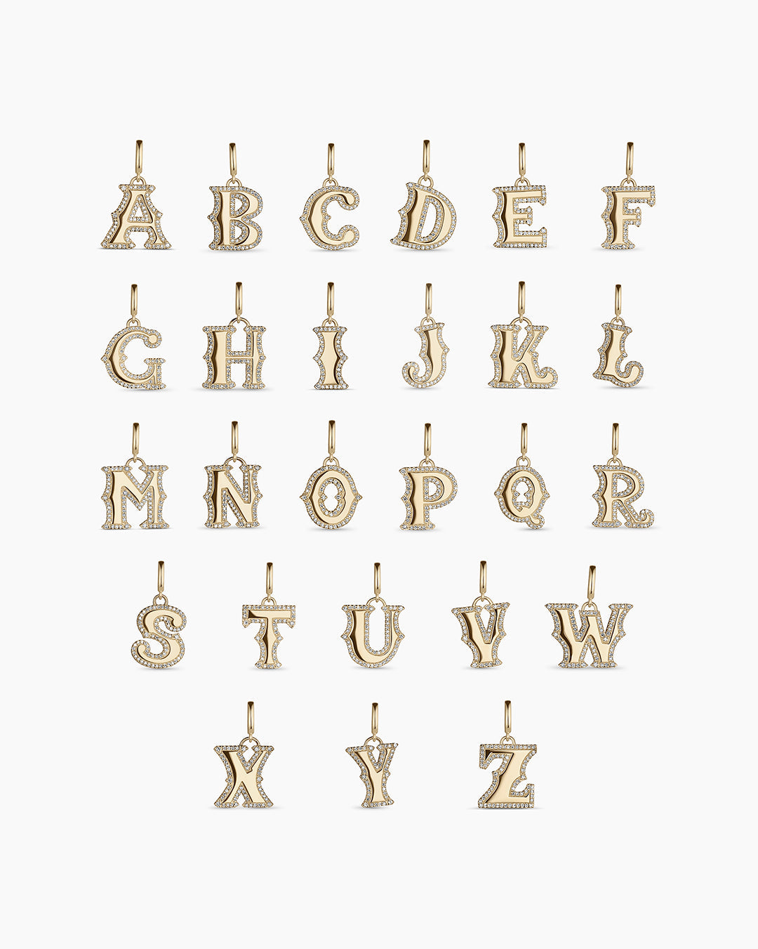 14K Diamond Era Alphabet Charm