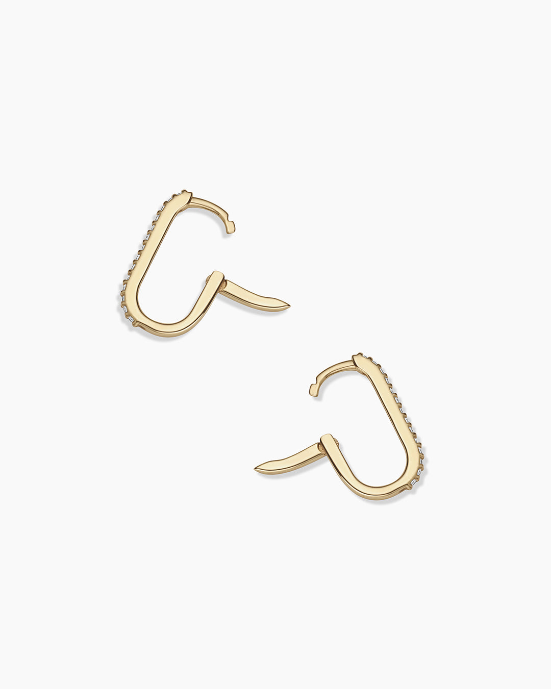 14K Diamond Parker Link Huggies