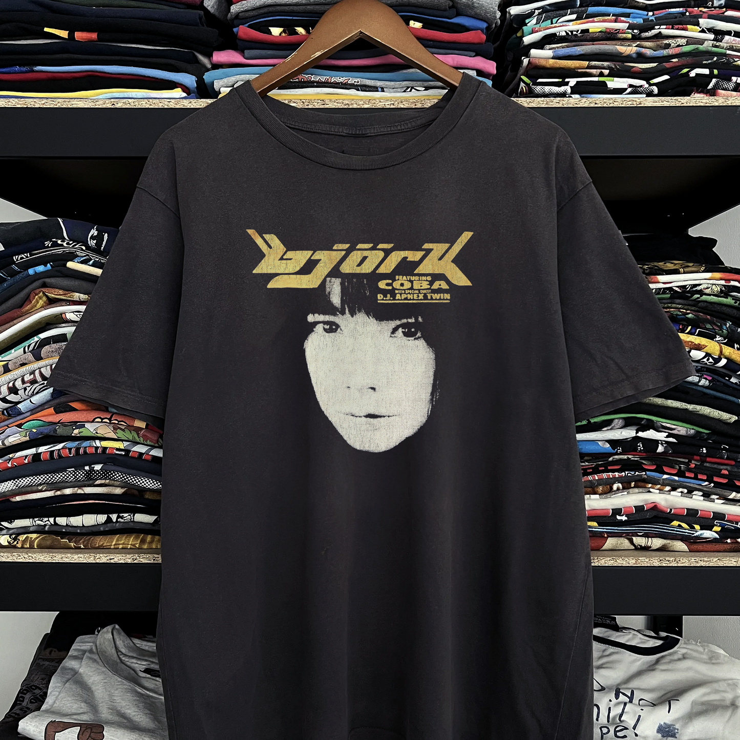 1995 Björk Tour Washed Black Tee