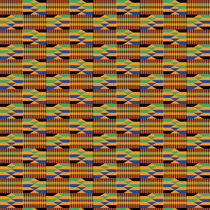 African Kente Cloth Patterned Adhesive Vinyl