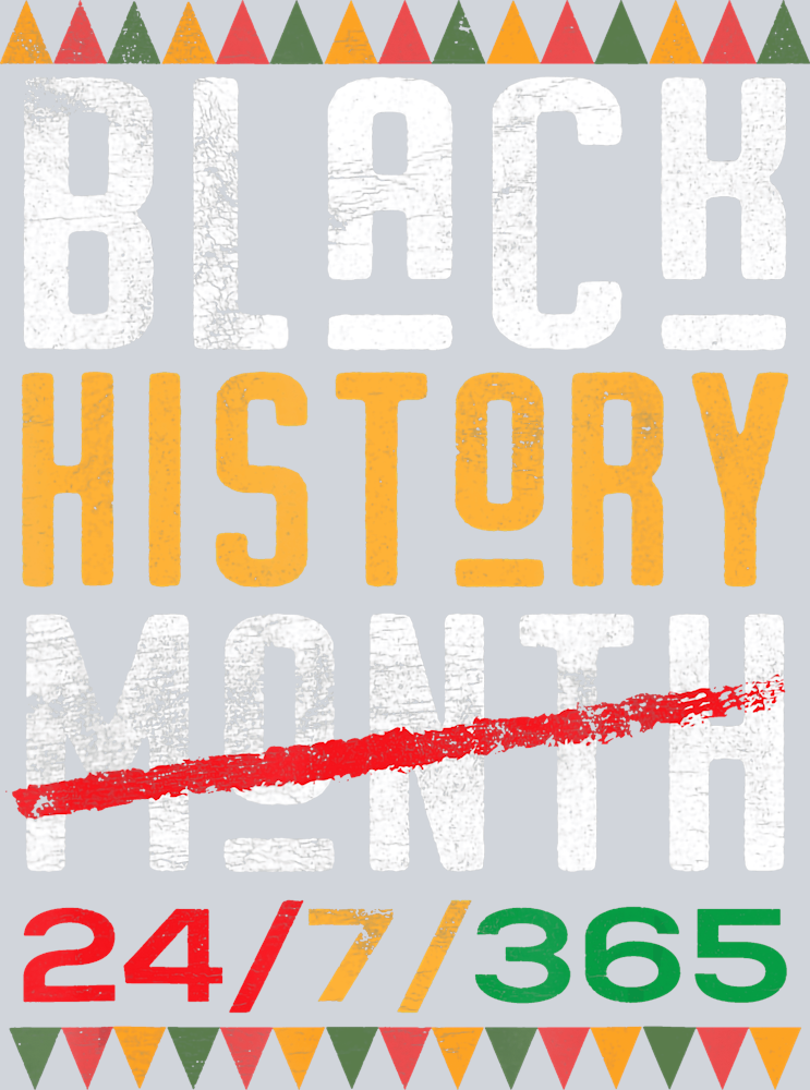 Black History Month 24 7 365 Distressed - STK00775 (DTF Transfers)