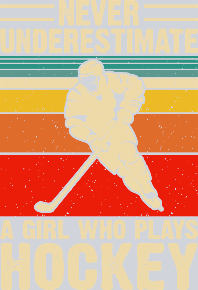 A Girl Who Plays Ice Hockey 1 - STK00041 (DTF Transfers)