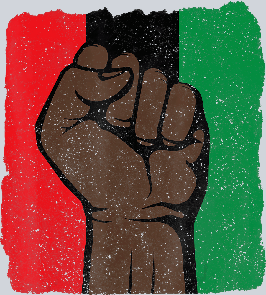 Black Hand Flag Red Black Green Distressed - STK00651 (DTF Transfers)