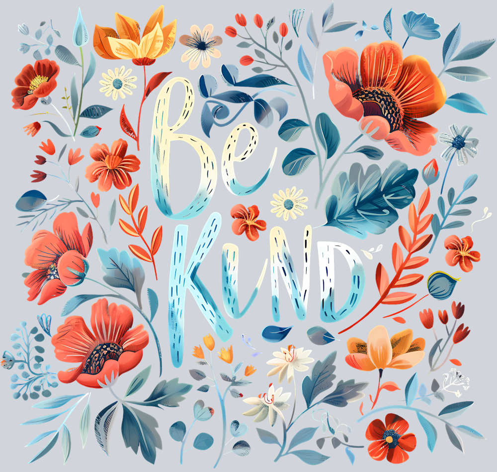 Be Kind 3 Floral - STK00470 (DTF Transfers)