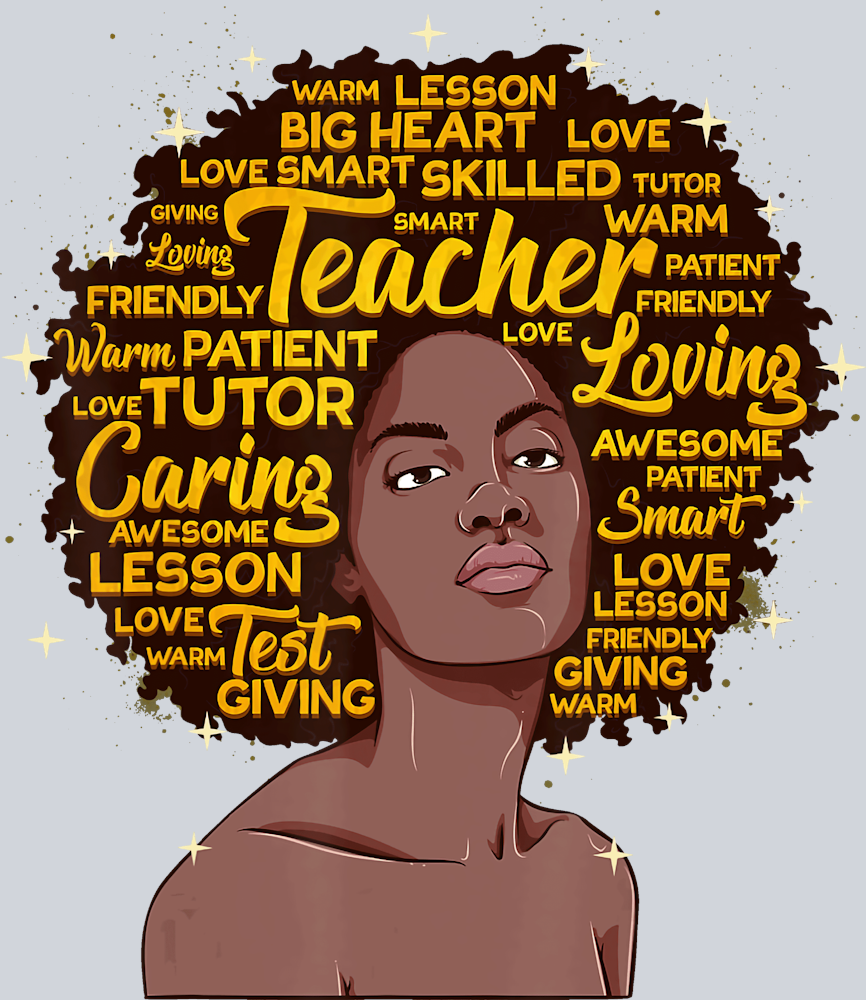 Black Smart Teacher - STK00933 (DTF Transfers)