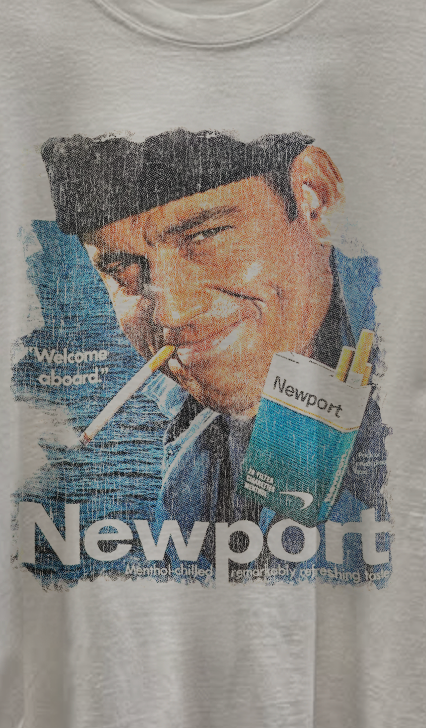 Rare Newport Ad Washed White Tee