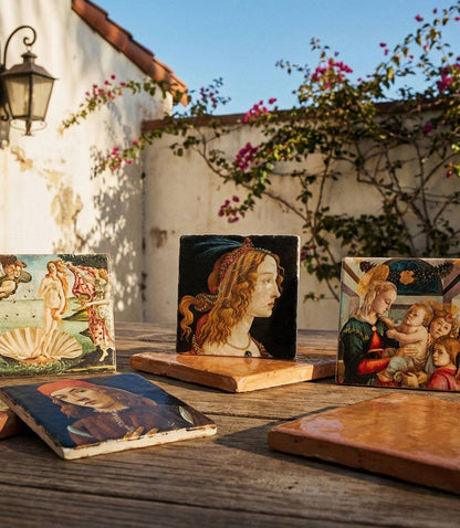 Botticelli Marble Coasters, Set Of 4