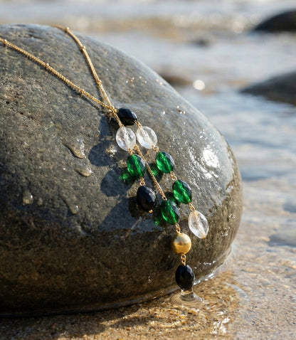 Dangling Gemstone Necklace
