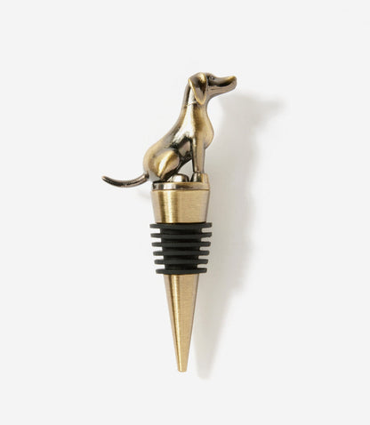 Bronze Dog Bottle Stopper