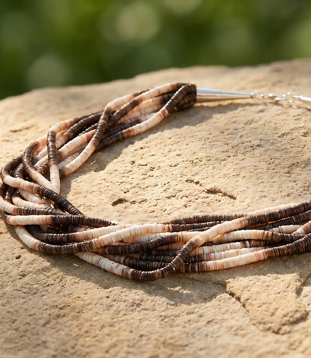 Santo Domingo Ten Strand Heishi Necklace