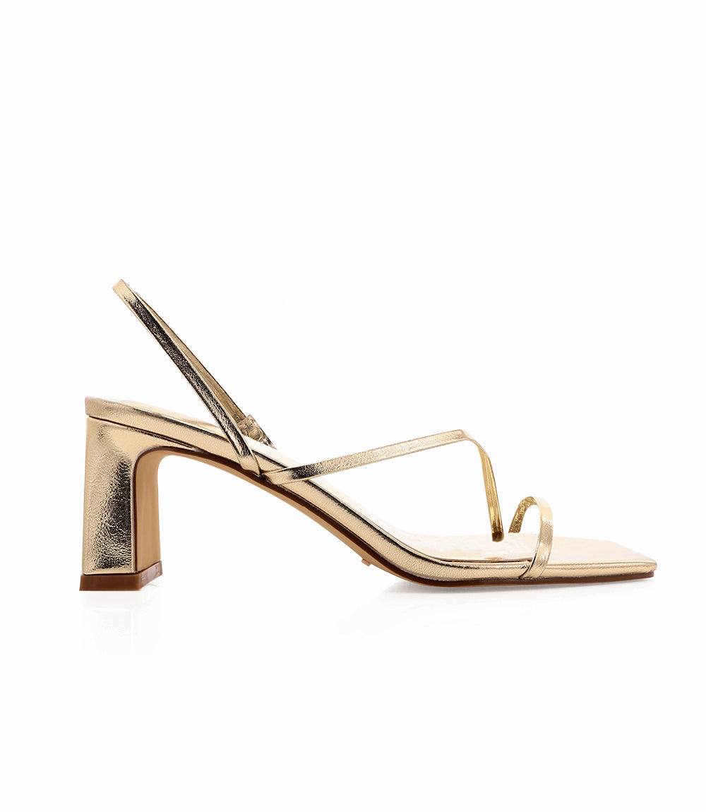 Billini Kasper Metallic Block Heel Sandals