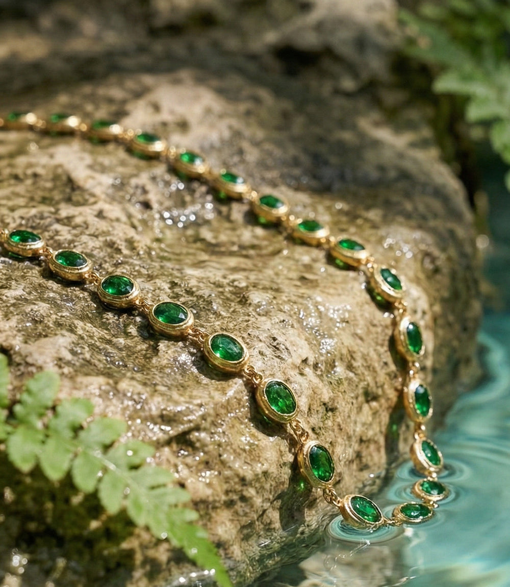 Gemstone Station Necklace