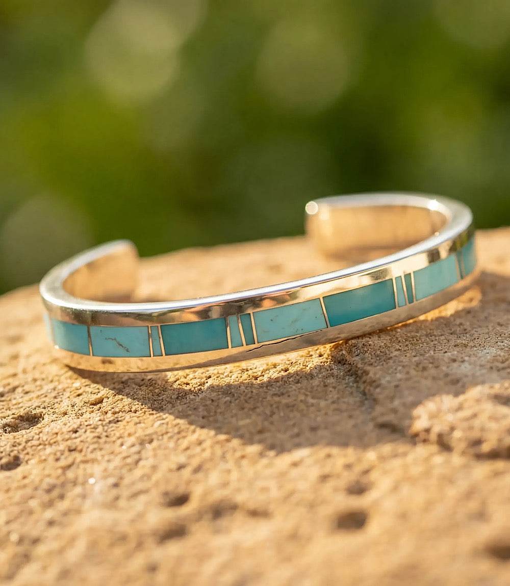 Turquoise Inlay Cuff Bracelet