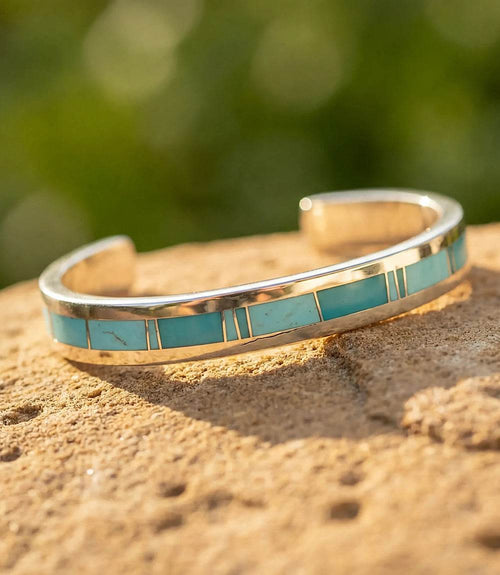 Turquoise Inlay Cuff Bracelet
