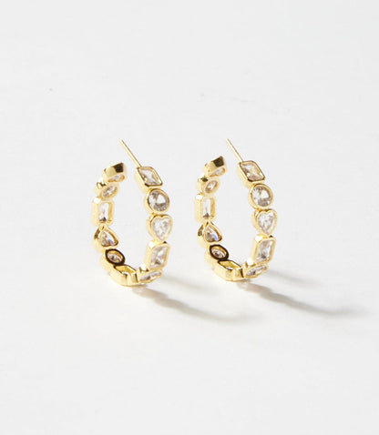Gemstone Hoop Earrings