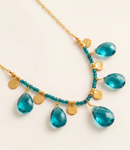 Teal Topaz Statement Necklace