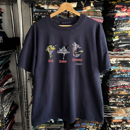Y2k Ed, Edd & Eddy Washed Navy Tee