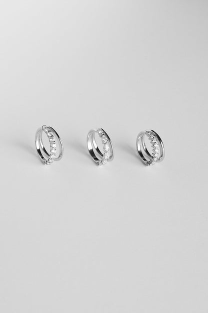 Double Band Buttercup Ring | White Gold