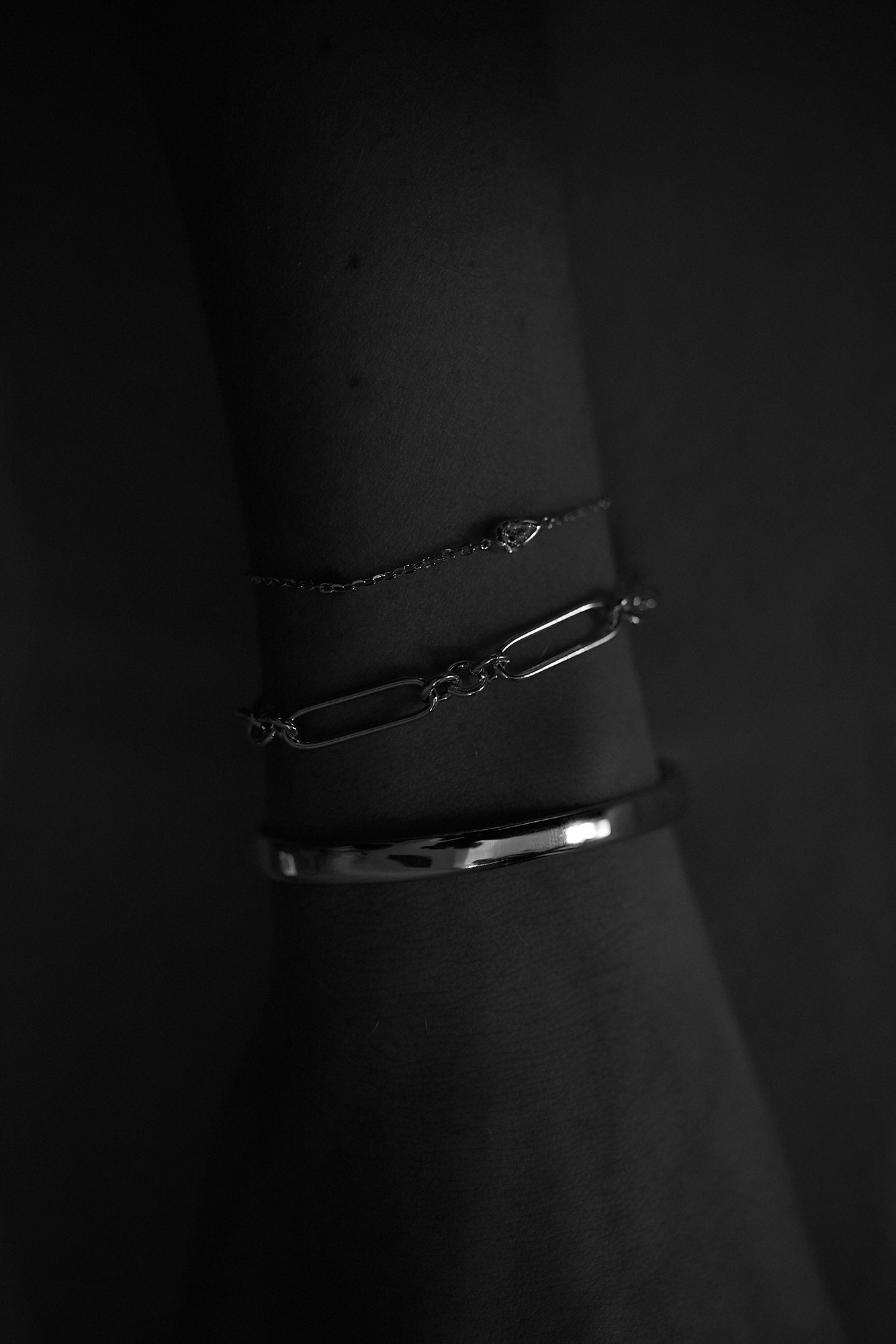 Large Lennox Bracelet | Silver or 9K White Gold