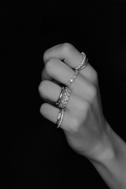 Harley Diamond Band | White Gold