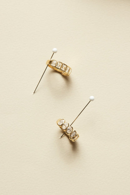 Emerald Bezel Diamond Half Band | Gold