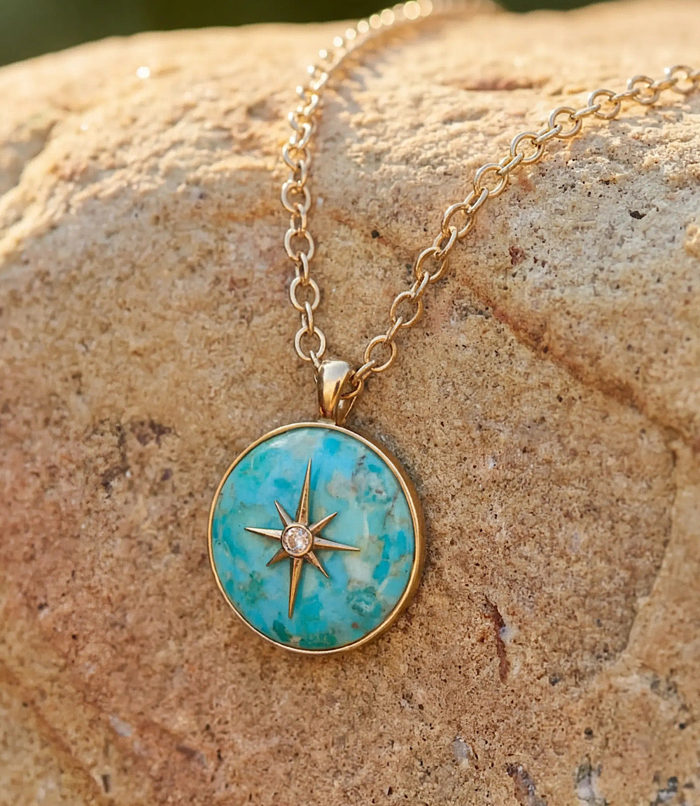 Celestial Turquoise Pendant Necklace