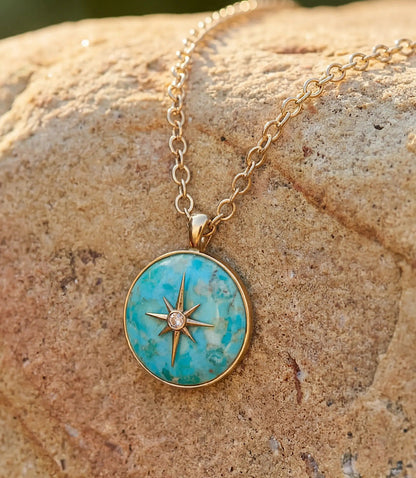 Celestial Turquoise Pendant Necklace