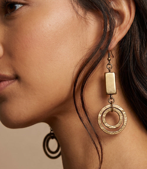 Multi Hoop Drop Earrings