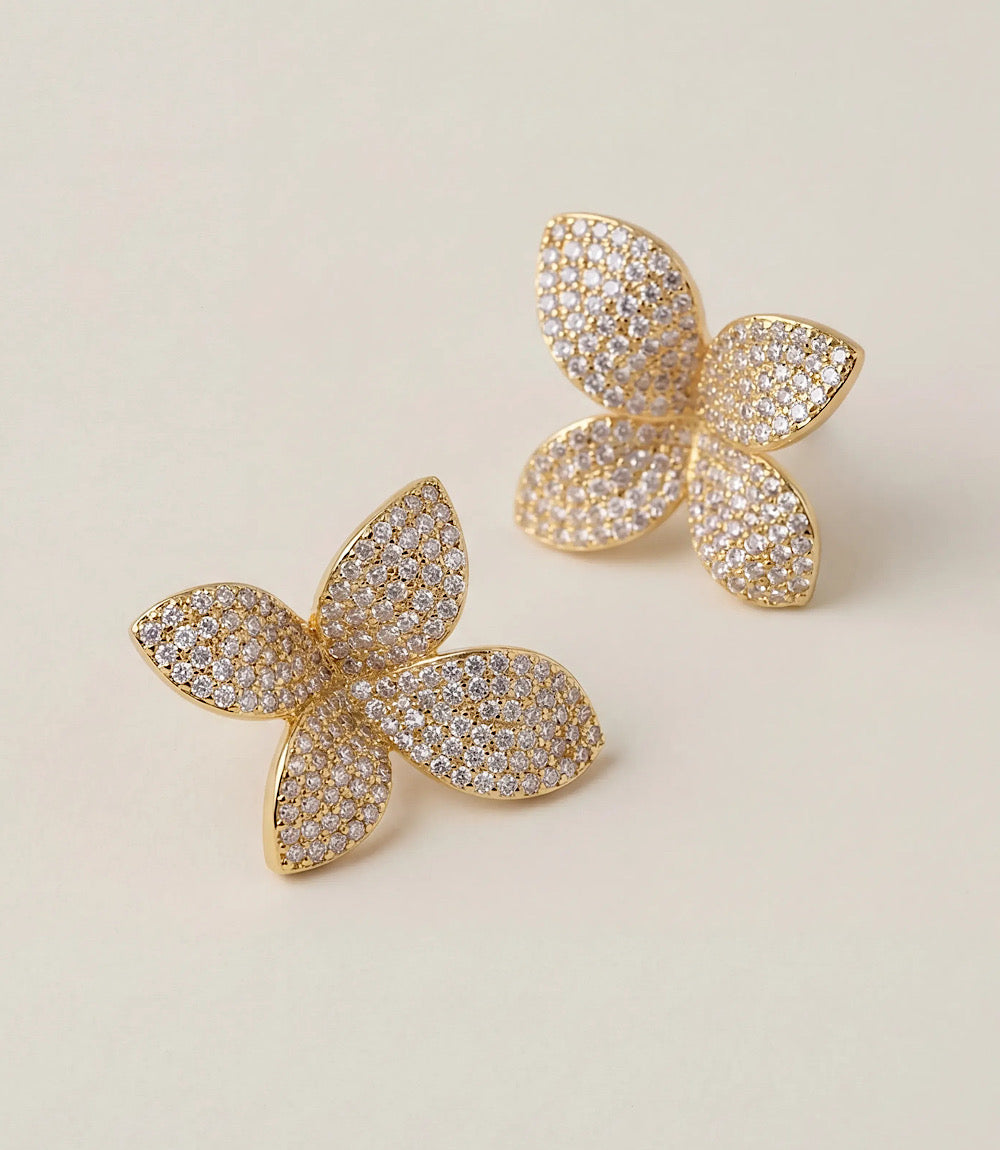 Golden Flower Earrings