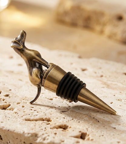 Bronze Dog Bottle Stopper