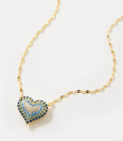 Ombré Crystal Heart Necklace