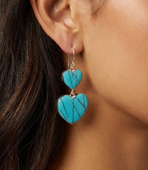 Double Heart Earrings