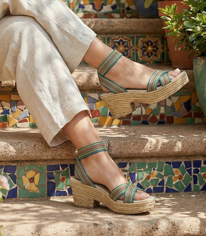 Charleston Shoe Co. Angela Ankle Wrap Sandals