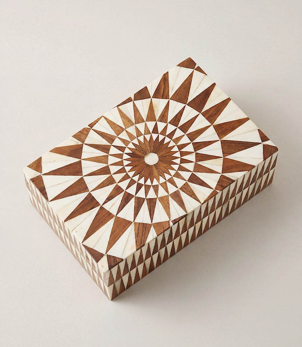Large Mosaic Bone Decorative Box