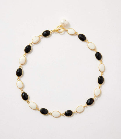 Black And White Toggle Necklace