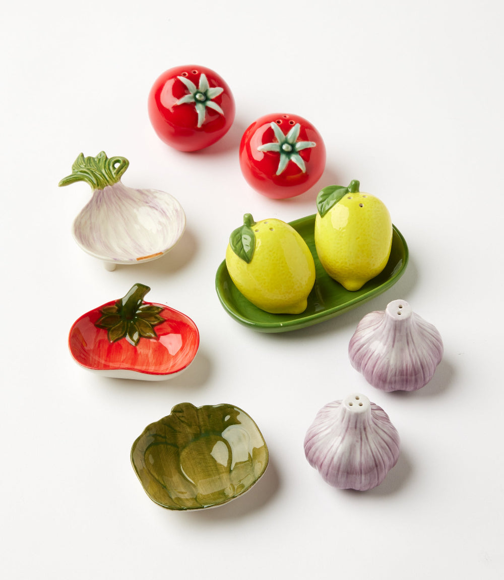 Garlic Salt And Pepper Shaker Set