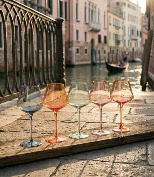Colors Of Venice Wine Glasses, Set Of 5