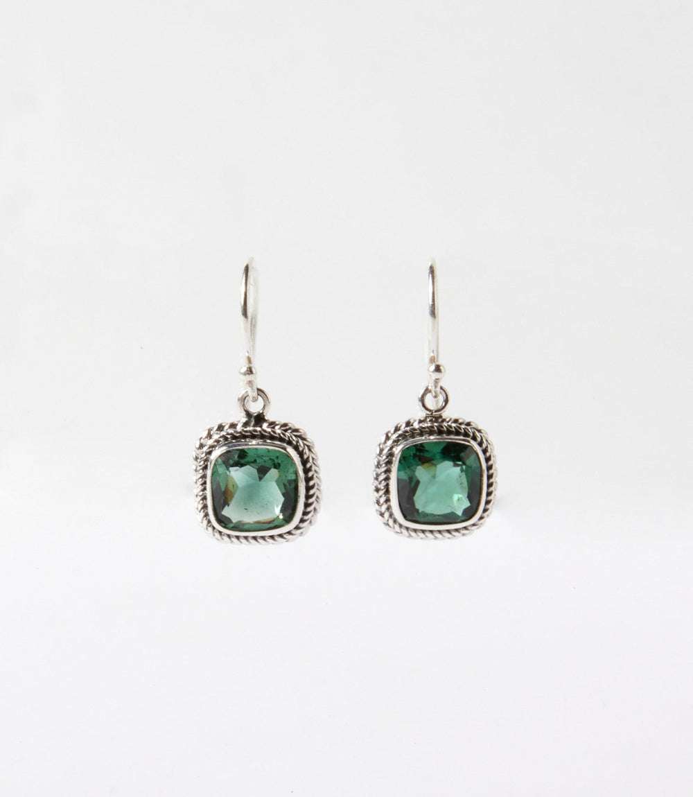 Embellished Sterling Silver Gemstone Earrings