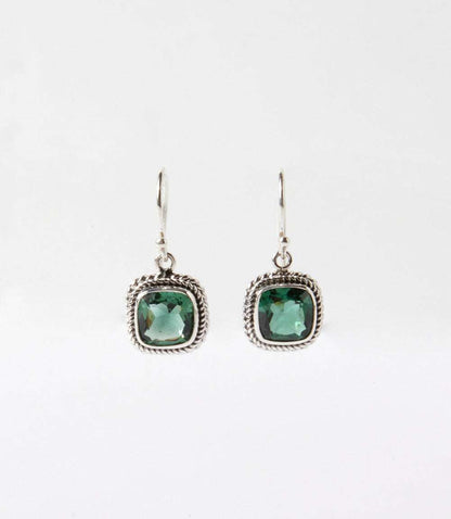 Embellished Sterling Silver Gemstone Earrings